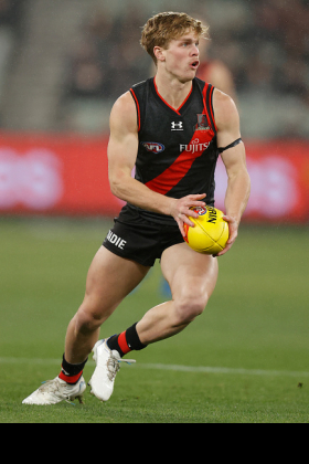 Ben Hobbs has been the subject of a lot of speculation by fantasy coaches this week as the Bombers have lost most of their first choice engine room options and are looking for fit soldiers. Hobbs' numbers when playing on-ball in the VFL have been quite good, but he has been well down the pecking order at senior level... until now. Jye Caldwell is still ahead of him on the depth chart, so the query is how many centre bounce attendances will be farmed out to Hobbs to give his numbers a short-term boost. If you buy him this week, you will be tracking his role with great interest.