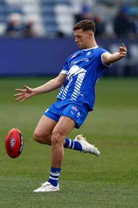 Cooper Harvey is a second-gamer playing on a half forward flank for the second-bottom side in late-season junk time. This is not normally a recipe for a worthwhile fantasy cash cow, but the pickings are slim at this point in the campaign and some fantasy coaches are just looking for a warm body at this point with a string of injuries to popular premiums. Supply from the North Melbourne midfield is spotty at best, and the Blake Drury experience from earlier in the Roos' cursed season shows that a kid starting forward of the ball in this team can go missing for long periods.