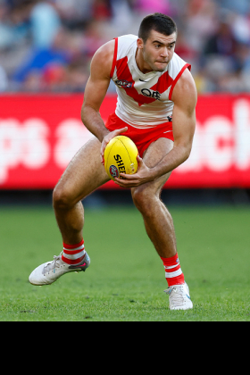 Logan McDonald is a rarity at the Sydney Swans: a high draft pick who didn't come through the club's local academy. Taken with pick 4 in the 2020 draft from Perth, at the moment he is the future of the Bloods attack post the retirement of Lance Franklin. His role so far in his short career has been third tall forward supporting Buddy, but over the next few years he should be eased into the forward spine to follow the development path of Eric Hipwood and Jamarra Ugle-Hagan. Then we get to see how good he can be which, if those two are any guide, is very good indeed.