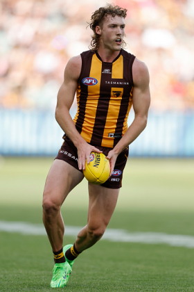 Josh Weddle showed some excellent signs in his debut season and has made some more leaps and bounds in 2024. His role has become more accountable in year two, nominally lining up on some of the best centre half forwards in the game and ending up with not many goals kicked on him. Obviously coach Sam Mitchell has tried to free up James Sicily by giving the CHB role to Weddle, which has fast-tracked the younger man's development but left Sicily in a terrible run of form. Will we see a further structural change today with Sicily going forward? Or perhaps Weddle himself.