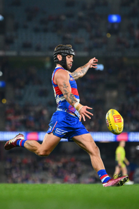 Caleb Daniel has ridden the rollercoaster of emotion as a fringe player at the Western Bulldogs more than anyone this season, spending time in the VFL, donning the subs vest more than once, but finally fighting his way back into the senior 22 to re-establish himself as a wingman. There are never any assurances of job security when Luke Beveridge is your coach, so despite the fact that the helmeted Daniel has endured his fair share of trials in 2024, there are no guarantees that he won't fall out of favour again... making him a high risk/reward trade-in target this week.