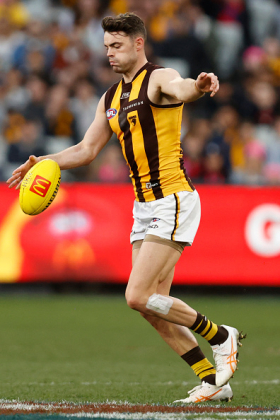 Conor Nash is in his eighth season in the AFL and in a contract year, which means his market value as a free agent is as high as it is ever going to be. He is a defensive mid primarily, and also has the height that is highly valued among mids. Like most of the Hawthorn engine room he had a poor start to the 2024 campaign, but his form has not lifted along with most of his teammates upon the return of Will Day to the 22. Is Hawthorn preparing to make do without him, or is he a required player? On current form, he needs to lift to prove his worth.