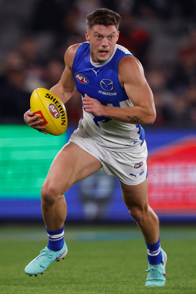 Darcy Tucker is a classic journeyman, an outside specialist who moved from Fremantle to North Melbourne to shift from wing to half back flank and back again, depending on what the coach needs, without ever being in danger of reaching the list of best players on the day. His role just shifted again from wing to HBF across the last two weeks, but it is just as likely to change again before the year is out and his personal output is irrelevant to everybody except the line coaches keeping track of team KPIs. He is a classic list-clogger, with no relevance for fantasy.