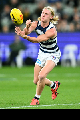 Oliver Dempsey is very possibly heading for a victory in the hotly-contested 2024 Rising Star award, an unlikely prospect at the start of the season albeit assisted by suspension to some favoured rivals. Geelong's playstyle suits his game as it makes full use of wingmen on offence, and he gets involved in a lot of downhill scoring chains as the Cats slingshot from defence at full pace. His defensive work is not as needed as the Cats structure ensures they have more than enough numbers behind the ball, making him one of the better fantasy cash cows of the season.