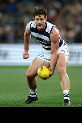 Jed Bews is a bit of a whipping boy for Geelong fans, perhaps undeservedly so as there is nothing particular wrong with him as a player. Perhaps that's the problem: that he has no one-wood. He's not quick enough to be an effective rebounding back flanker. His lockdown work is middling, hardly earning a reputation for keeping small goalsneaks quiet. He is also the wrong age profile for the Cats' list, top-heavy as it is with older players who have better CVs than he ever will. He has been plying his trade in the VFL, and most would say that is where he belongs.