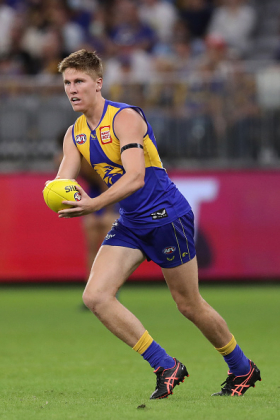 Harry Edwards must be watching all the media speculation about his fellow Eagle key defender Tom Barrass with some bemusement. He is probably the next in line to play full back for West Coast, and has been learning under Barrass for a few years now while not securing himself a best 22 slot quite yet, and also battling fitness problems. If Barrass does leave in the off season for greener (or golder) pastures, Edwards should ease into the defensive spine to support Jeremy McGovern and set himself up for a 200-game career. He has the tools.