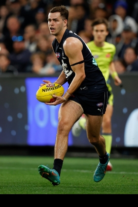 Brodie Kemp was one of the heroes of last week's away victory over a severely undermanned West Coast Eagles outfit, playing an unaccustomed role as the focal point of the Carlton attack in the absence of both Harry McKay and Charlie Curnow through injury. Today he will no doubt line up in attack again, but he has much more fearsome matchups in prospect with the All-Australian calibre of Callum Wilkie, and even less help around him with Mitch McGovern a late out. With literally no recognised tall forwards in the 23, Kemp is likely to struggle a lot more against St Kilda.