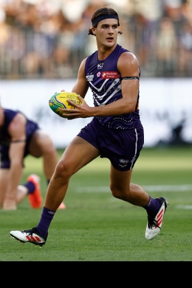  may be overshadowed by two other young blokes called Reid in the other team based in Western Australia, but fantasy coaches are always on the lookout for a high-quality rookie midfielder who appears to have strong job security early in his senior career. With Jaeger O'Meara in his twilight and Will Brodie already consigned to WAFL obscurity, the Dockers have prepared a spot in their best 22 for Reid to claim, and his debut last week showed that he has some tricks and can run a game out. He is well worth considering as a sideways rookie trade-in.